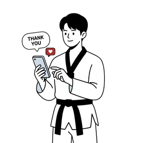 감사하는 사범님